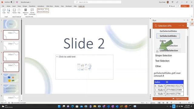 PowerPoint selection APIs смотреть онлайн