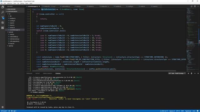 Let's Play Screeps with TypeScript and Visual Studio Code #12 смотреть онлайн