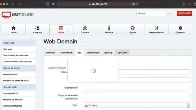 Asegurando el Certificado de Seguridad SSL/TLS en ISPCONFIG