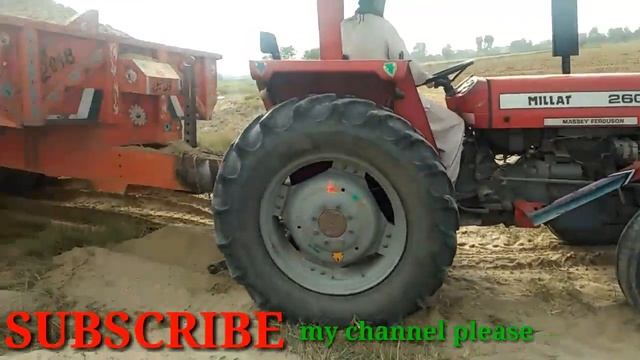 FH 150 WD FIAT HITACHI excevator loding trolly of mudh/MF 365 tractor anf MF 260 TURBO tractor load смотреть онлайн