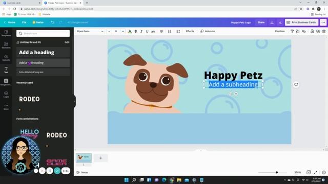 Business Card in Canva for FREE смотреть онлайн