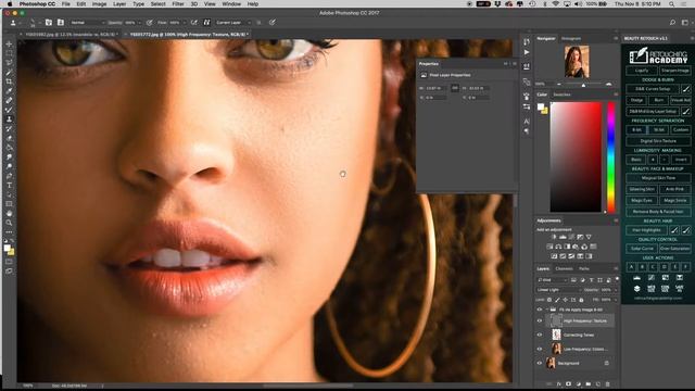 Quick Frequency Separation Edit using Retouching Academy in Photoshop CC 2019 смотреть онлайн