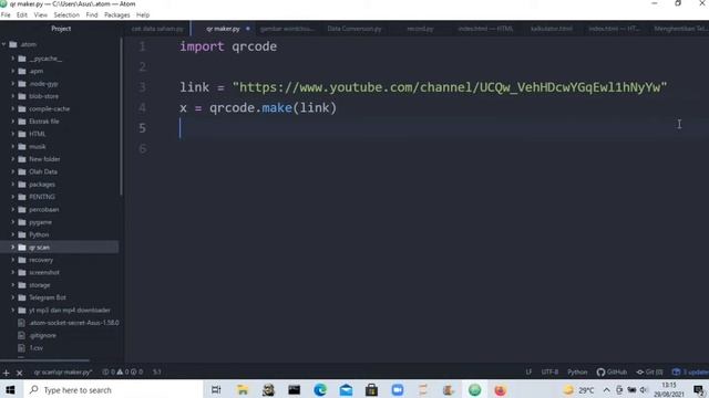 Membuat QR Code Berisikan Link dengan Python смотреть онлайн