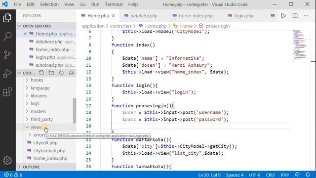 Codeigniter Penggunaan Session - Login