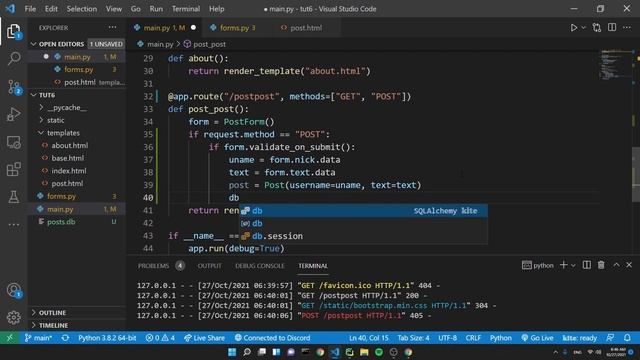 Connecting Frontend to Backend - Flask p.6 смотреть онлайн