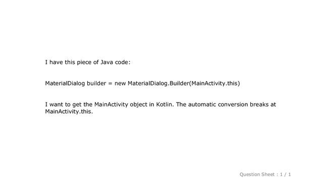 Android : How to access "Activity.this" in Kotlin? смотреть онлайн
