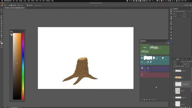 Krishna Draws: Painting a Tree Stump Using Photoshop's Lasso Tools смотреть онлайн
