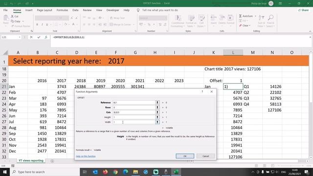 OFFSET function in Excel смотреть онлайн