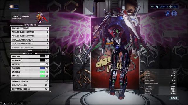 Warframe | Fashion Frame | Zephyr Prime : Inspired by Exia Gundam смотреть онлайн