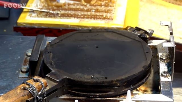 Honeycomb & Whipped Cream Egg Waffle 雞蛋仔 - Korean Street Food / Busan, Korea