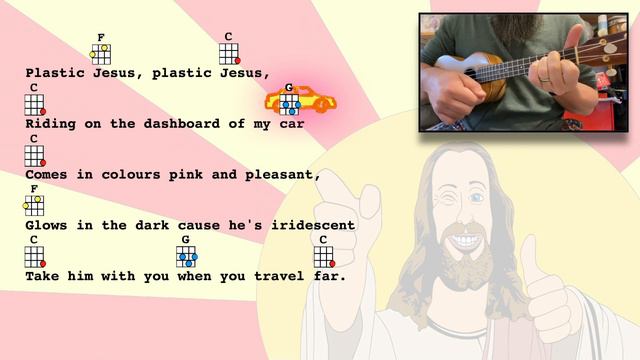 Plastic Jesus for Ukulele with 3 easy chords | Play along with lyrics смотреть онлайн