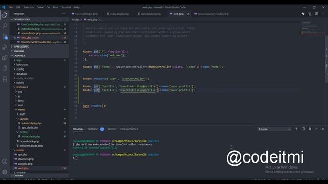 Laravel 8 Admin Panel with Roles and Permission - Part 6 Creating User Profile смотреть онлайн