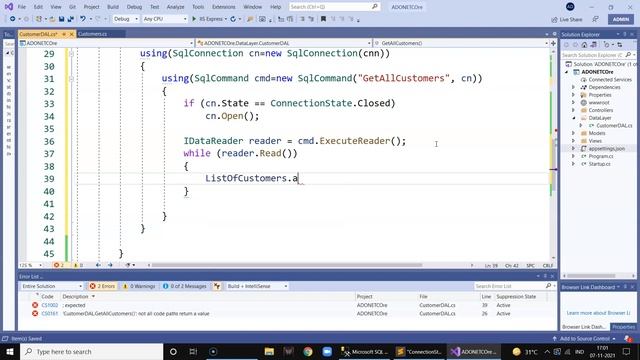 How to use ADO.NET in ASP.NET Core web application смотреть онлайн