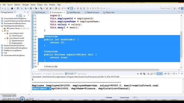 Impact of incorrect equals(Object o) and hashCode() implementation in HashMap in Java смотреть онлайн