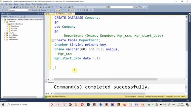 SQL Server Data Types & Tables Creation смотреть онлайн