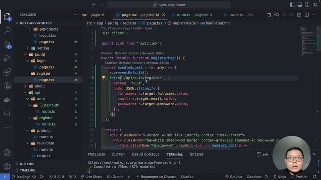 Tutorial Next JS Bahasa Indonesia App Router : 14.Auth Register смотреть онлайн