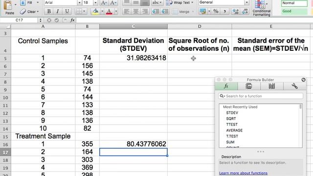 How to quickly calculate Standard Error of the Mean (SEM) using Excel смотреть онлайн