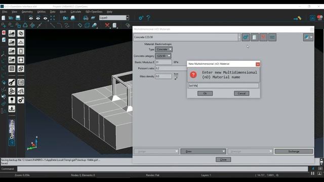 Tutorial : Structure with Foundation on Soil (Elastic, 3D Elements) смотреть онлайн