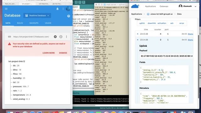 LoRa to Gateway (TheThingsNetwork), then to MQTT server and Firebase смотреть онлайн