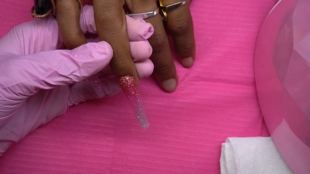 New from MODELONES! Acrylic + Lipstick Gels! Rose Aura Quartz Nails 5XL Square GLITTER смотреть онлайн