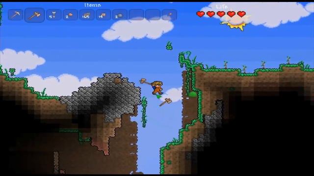 Terraria Gameplay w/ GoldenBlackHawk Part 1 - Blue Shoes смотреть онлайн