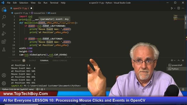 AI for Everyone LESSON 10: Processing Mouse Clicks and Events in OpenCV смотреть онлайн