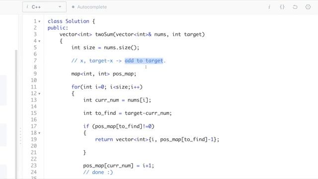 LeetCode Two Sum Problem #1 | C++ Solution смотреть онлайн