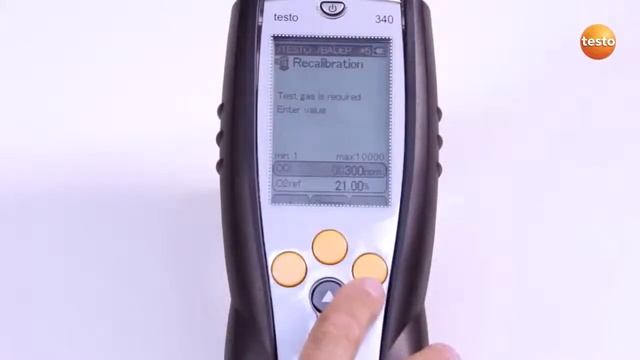 testo 340 Combustion Analyser - Performing recalibration смотреть онлайн