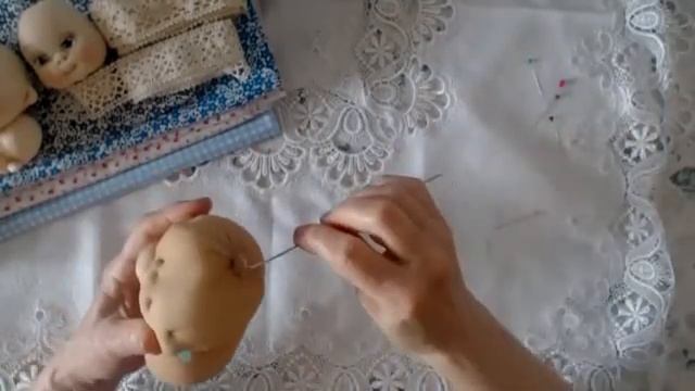 Кукла из капрона и синтепона.Как сделать голову для куклы. Схемы утяжки лица Muñeca soft.Cabeza смотреть онлайн