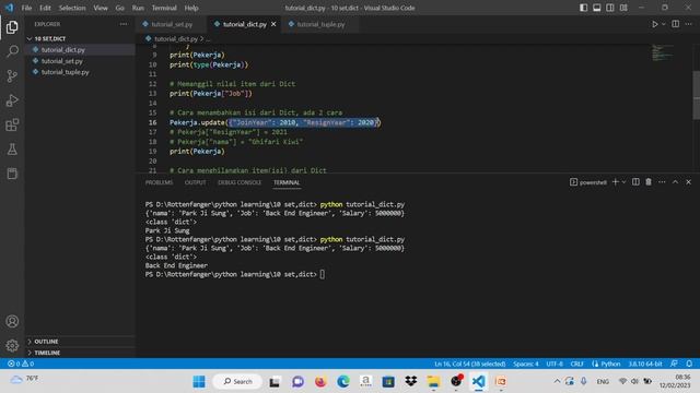 Belajar Python - Set,Dict смотреть онлайн