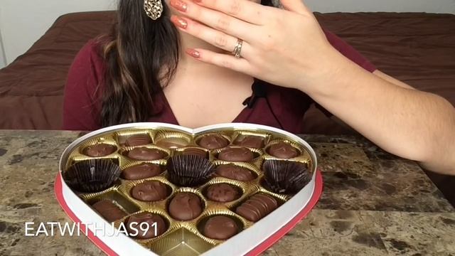 ASMR Happy Valentines day Chocolates (Whispering) | Eating Show смотреть онлайн