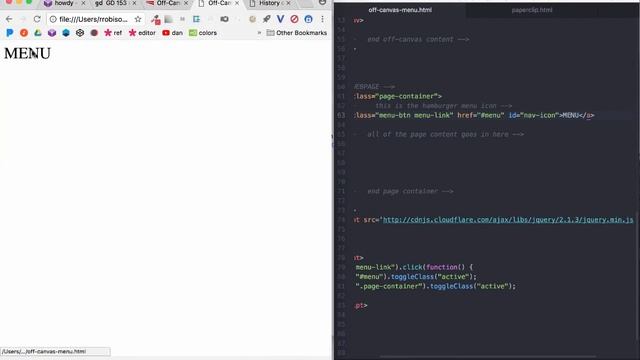 Off-Canvas Menu смотреть онлайн