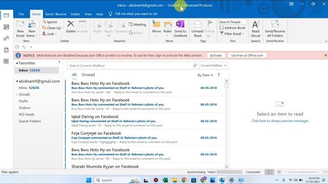 Outlook : Most features are disabled because your Office product is inactive смотреть онлайн