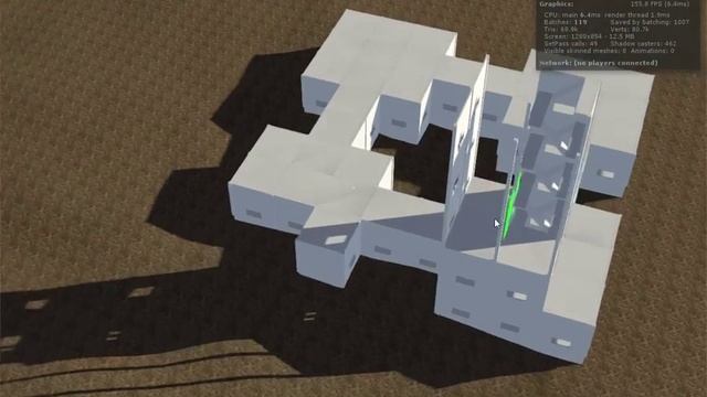 Modular Building System Realtime Strategy Example Scene (Unity3D) смотреть онлайн