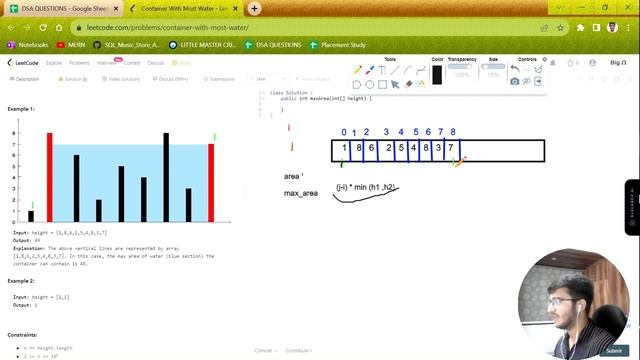LeetCode 11 Solution in Java | Container With Most Water | Arrays Two Pointers |DSA Placement Serie смотреть онлайн