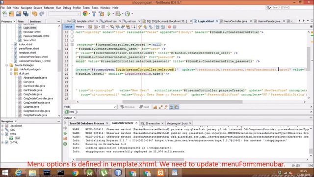 JSF Tutorials:Show menu options based on user role once the user is validated.(User Login) 2/4 смотреть онлайн