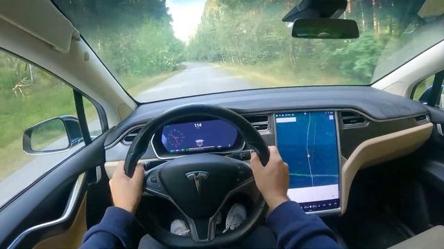 TESLA Model X 75D - POV Test Drive смотреть онлайн
