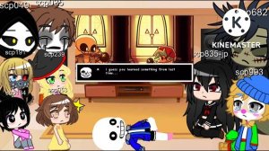 SCP characters React To Indie Cross MOD Part 2 (Week 2 Sans)