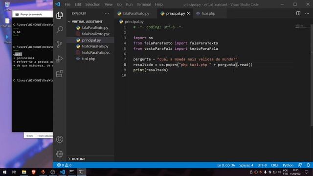 Python | Assistente Virtual pt.3 (Integrando com Tuxi CLI + PHP) смотреть онлайн
