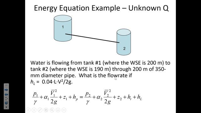 Fluid energy, losses, and determining flow rate - ENGR 318, Class 26 (18 Nov 2021) смотреть онлайн