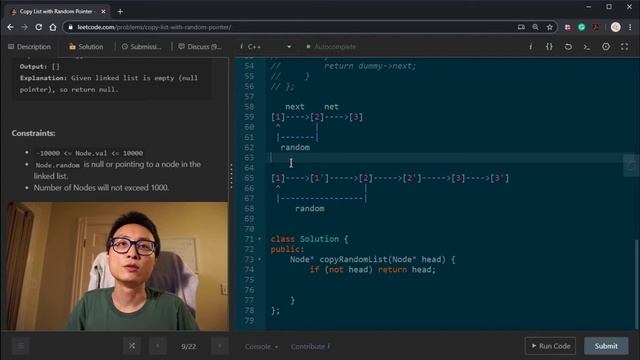 Leetcode 138 Copy List with Random Pointer смотреть онлайн
