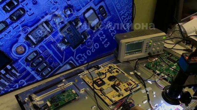 Ремонт телевизора Thomson T42E32DHU - ремонт платы Tcon смотреть онлайн