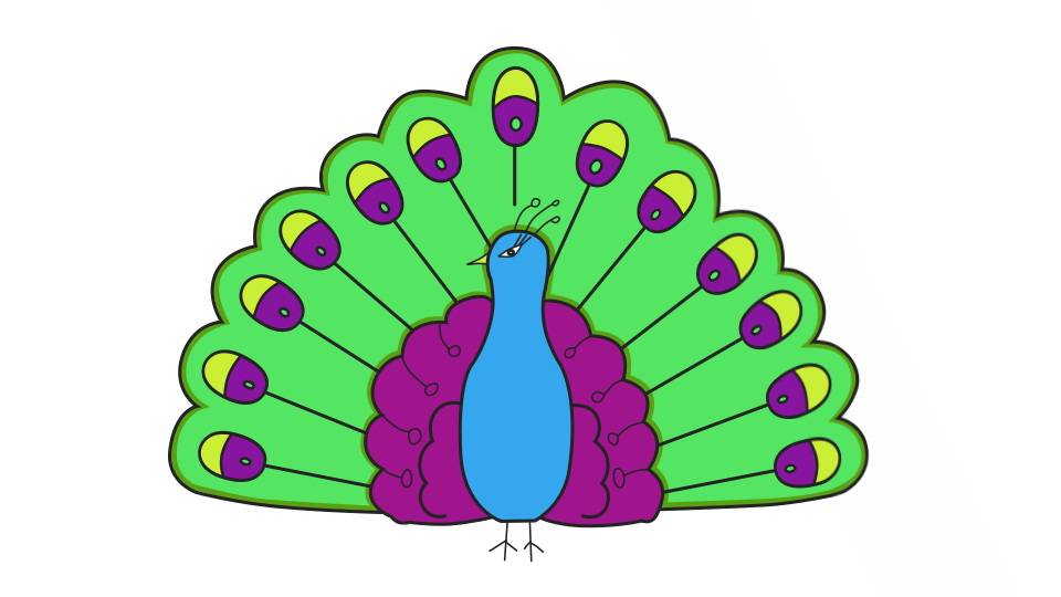 Как нарисовать Павлина смотреть онлайн