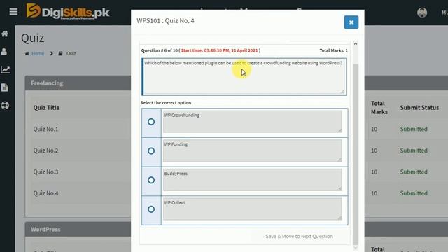 Wordpress quiz 4 batch 9 digiskill 2021 смотреть онлайн