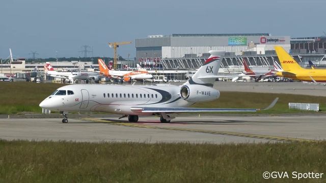 4K | Dassault Falcon 6X F-WAVE takeoff at Geneva/GVA/LSGG смотреть онлайн