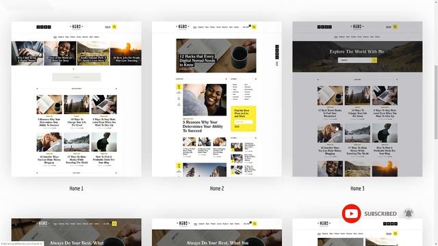Hobo Digital Nomad Travel Lifestyle Blog WordPress Theme смотреть онлайн
