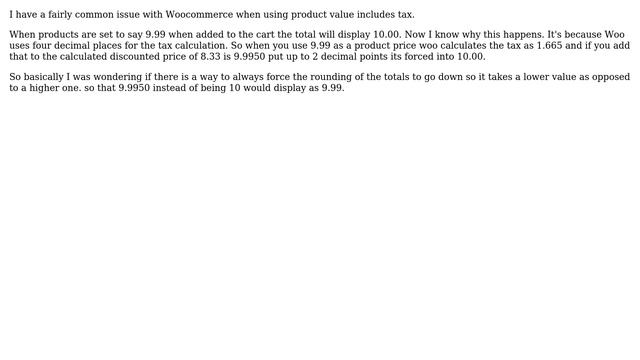Wordpress: Woocommerce rounding cart totals with tax up смотреть онлайн