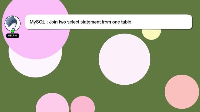 MySQL : Join two select statement from one table смотреть онлайн
