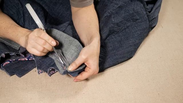 Как сшить стёганый воротничок. смотреть онлайн