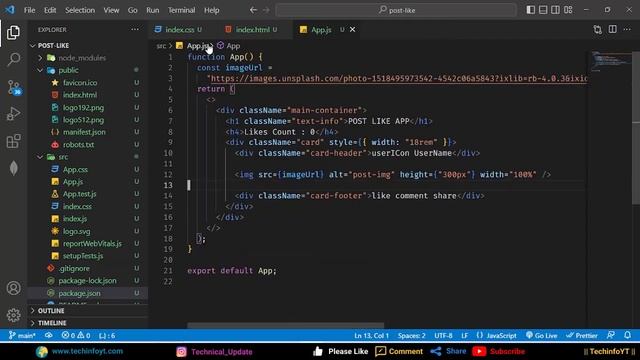 Post Like Dislike App Reactjs Projects for beginners reactjs tutorials reactjs project смотреть онлайн